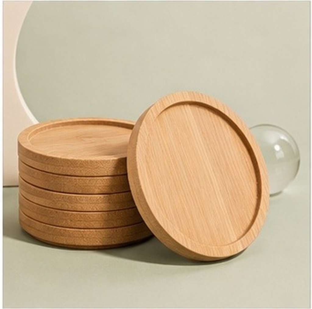 Drip Tray Saucer - プランター用受け皿、水切りトレー、花鉢用、ハロウィン、クリスマス、新年、植物用、竹製、6個入り