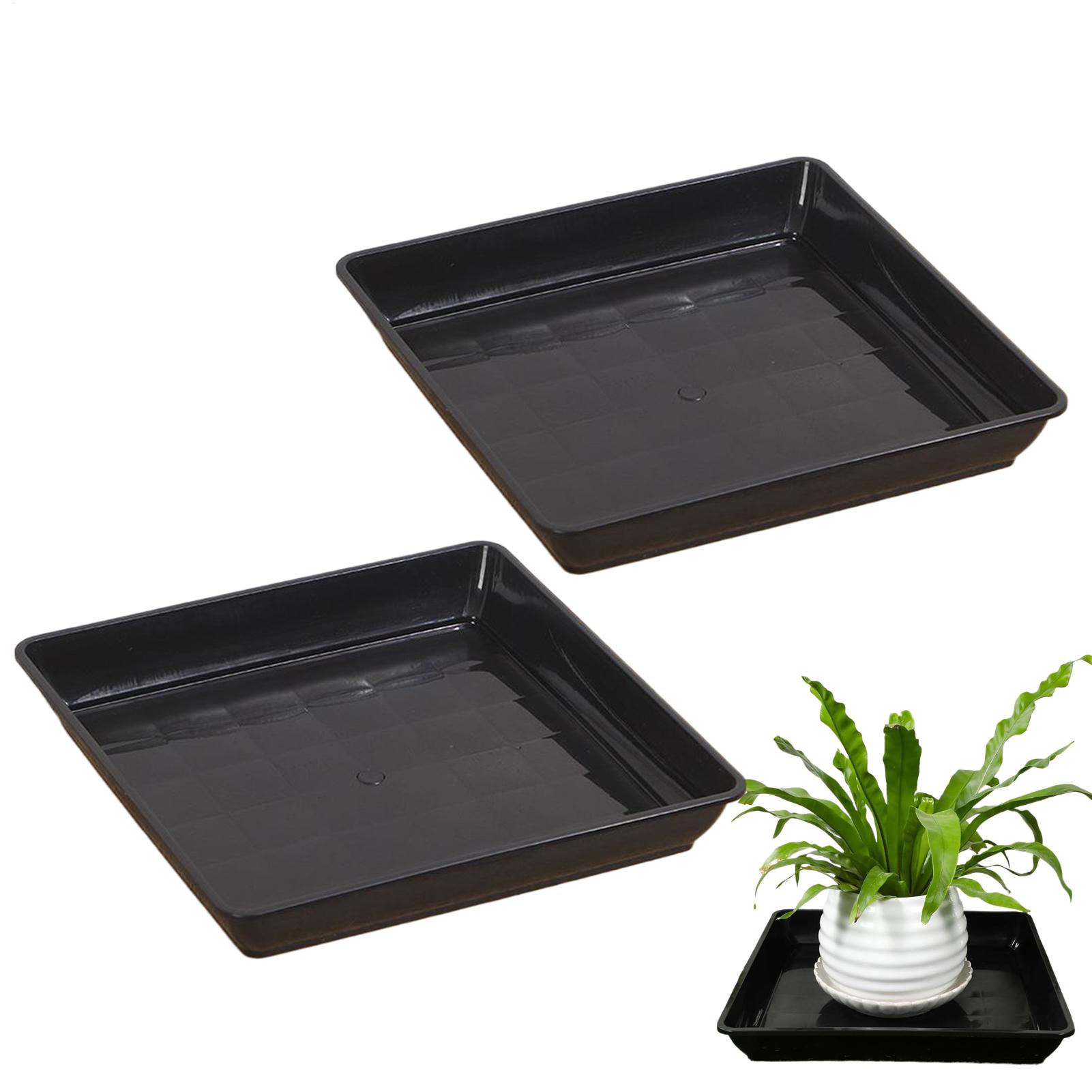 植木鉢トレイ 2個/セット ガーデンスクエアドリップトレイ  - Drip Tray Saucer のレビューと価格
