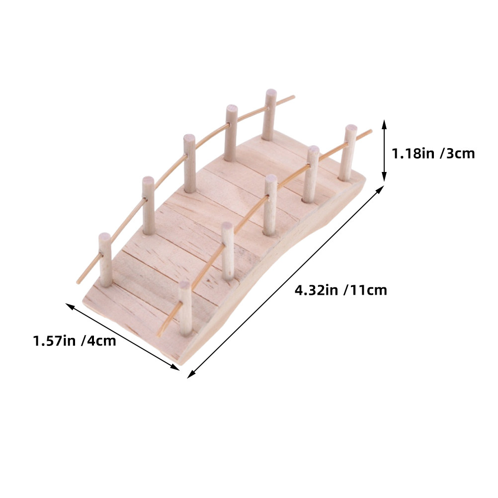 2個入り ミニチュア木製アーチ橋。ドールハウス、庭、盆栽、テ - Bonsai Garden Landscape Design のレビューと価格